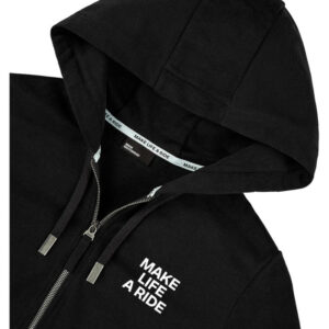 Sudadera con cremallera Make Life a Ride señora negro - Imagen 3
